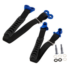 (Ensemble bleu) Coussin de ceinture de sauvetage de siège universel pour moto Sangle de levage arrière