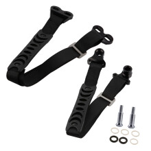 (Ensemble noir) Coussin de ceinture de sauvetage de siège universel pour moto Sangle de levage arrière