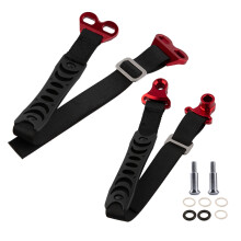 (Ensemble rouge) Coussin de ceinture de sauvetage de siège universel pour moto Sangle de levage arrière
