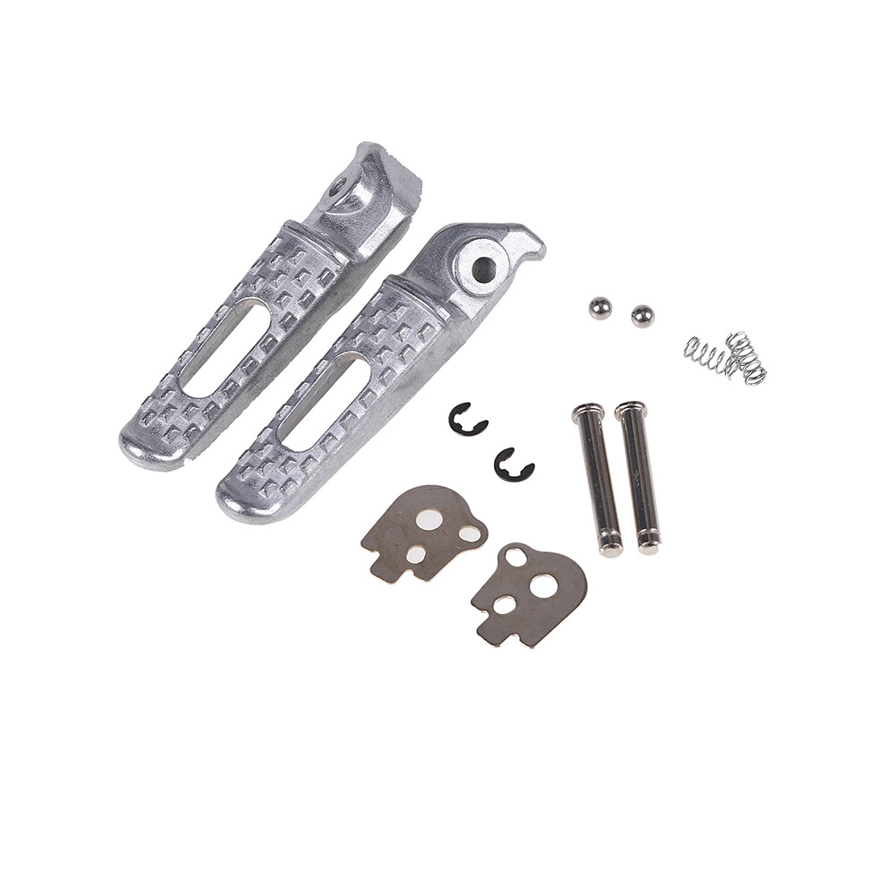 Pair Motorcycle Rear Footpegs Footrest Anti-Skid Foot Pedal Pegs Aluminum Alloy For Honda Cbr600rr Cbr1000rr 2004-2014 Silver 9190758429657