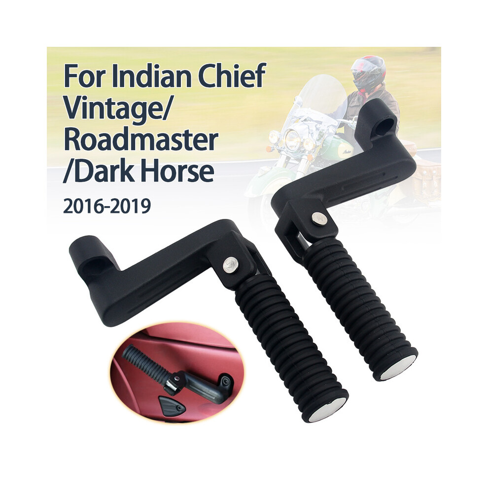 Motorcycle Folding Rear Passenger Foot Pegs Footrest Pedal For Indian Chief Vintage Chieftain Roadmaster Horse 2014-2023 Dark 9190758428490