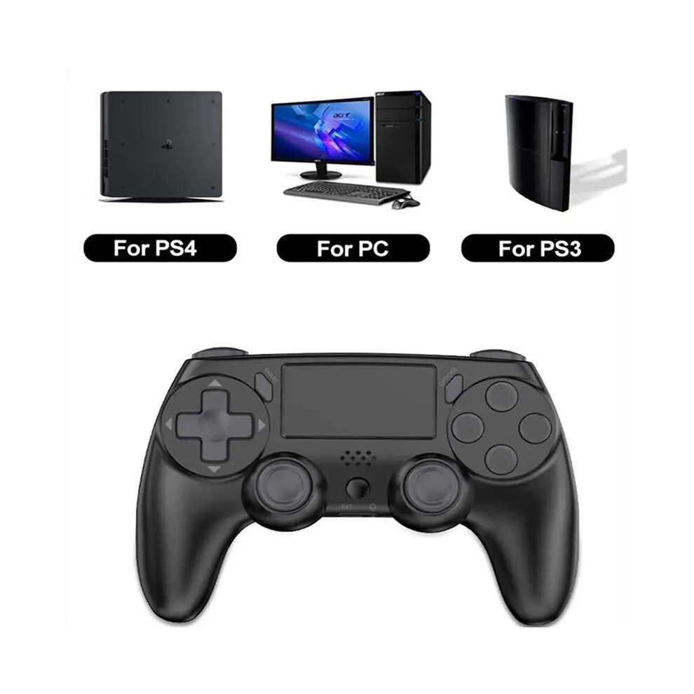(Noir) contrôleur de jeu sans fil Bluetooth manette de jeu de Vibration pour Console PS4 PS3 Win 7 8
