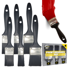 6 Pack Paint Brush Set Decorating Brushes DIY Painting Professional Fine Bristle