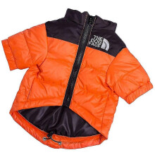 (M, Orange) The Dogs Face Puffer Coat Thick Warm Outdoor Pet Clothes Winter Windproof Fashion Pet Costume For Small Medium Large Dog
