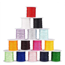 (As show, One size) 15 Colors 0.8mm Nylon Beading String Chinese Knotting Cord Nylon Kumihimo Macrame Thread Beading Cord for Macrame Friendship Bracelets Christmas Tree