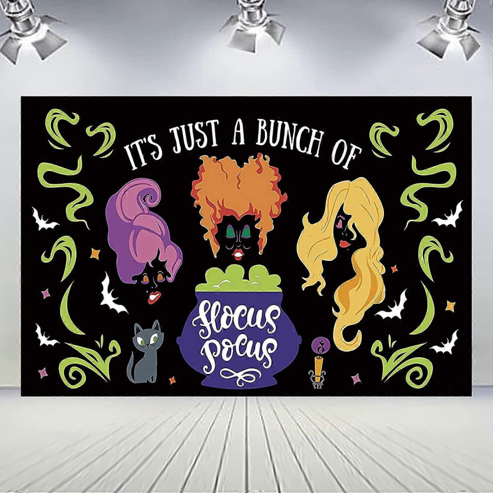 Konhill (As Show, One Size) Hocus Pocus Birthday Party Supplies,5X3 Ft Halloween Witch Background.suitable For Halloween Banner Decoration.