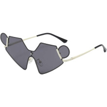(As show, One size) Children's Sunglasses Girls Boys Children Metal Polygon Sun Glasses UV 400 Protection for 5 to 16 Years Old
