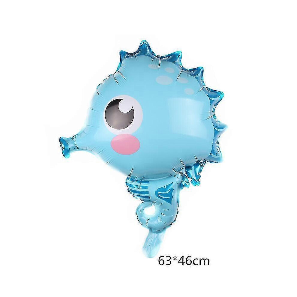 Konhill (As Show, One Size) Rl Ocean World Theme Decoration Sea Animal Foil Balloons Birthday Pa-Color:a