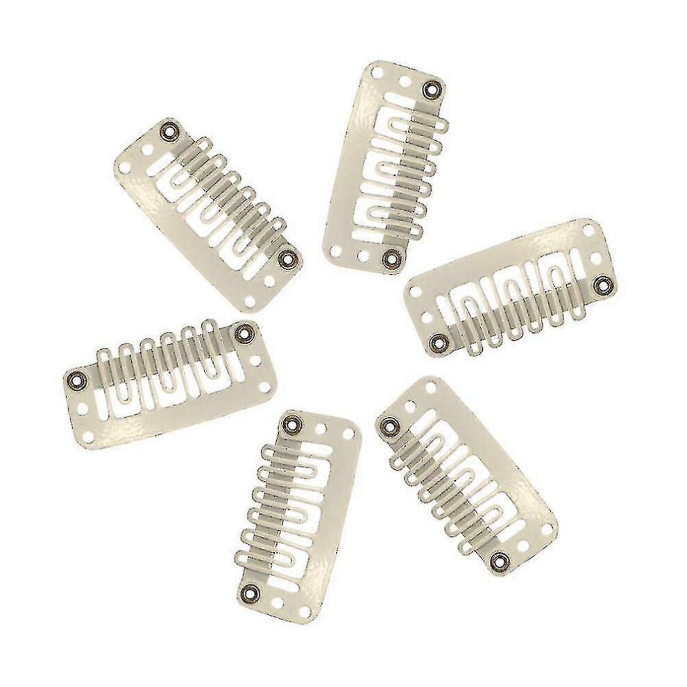 Konhill (As Show, One Size) 140 Piece Clips Wigs Clips U Shape Snap Clips Iron Metal Replacement Hair Clips Comb Clips For Extensions Wigs Diy Hair Extensions