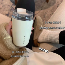 (white) 320ml Smeg Coffee Mug Stainless Steel Travel Water Bottle Insulated Cup 8 Colors
