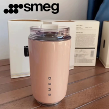 (pink) 320ml Smeg Coffee Mug Stainless Steel Travel Water Bottle Insulated Cup 8 Colors