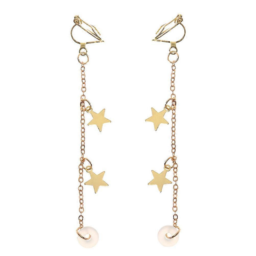 Kricely (As Show, One Size) 1 Pair Wireless Earphone Earrings Chic Earphone Holder Anti-Lost Earrings