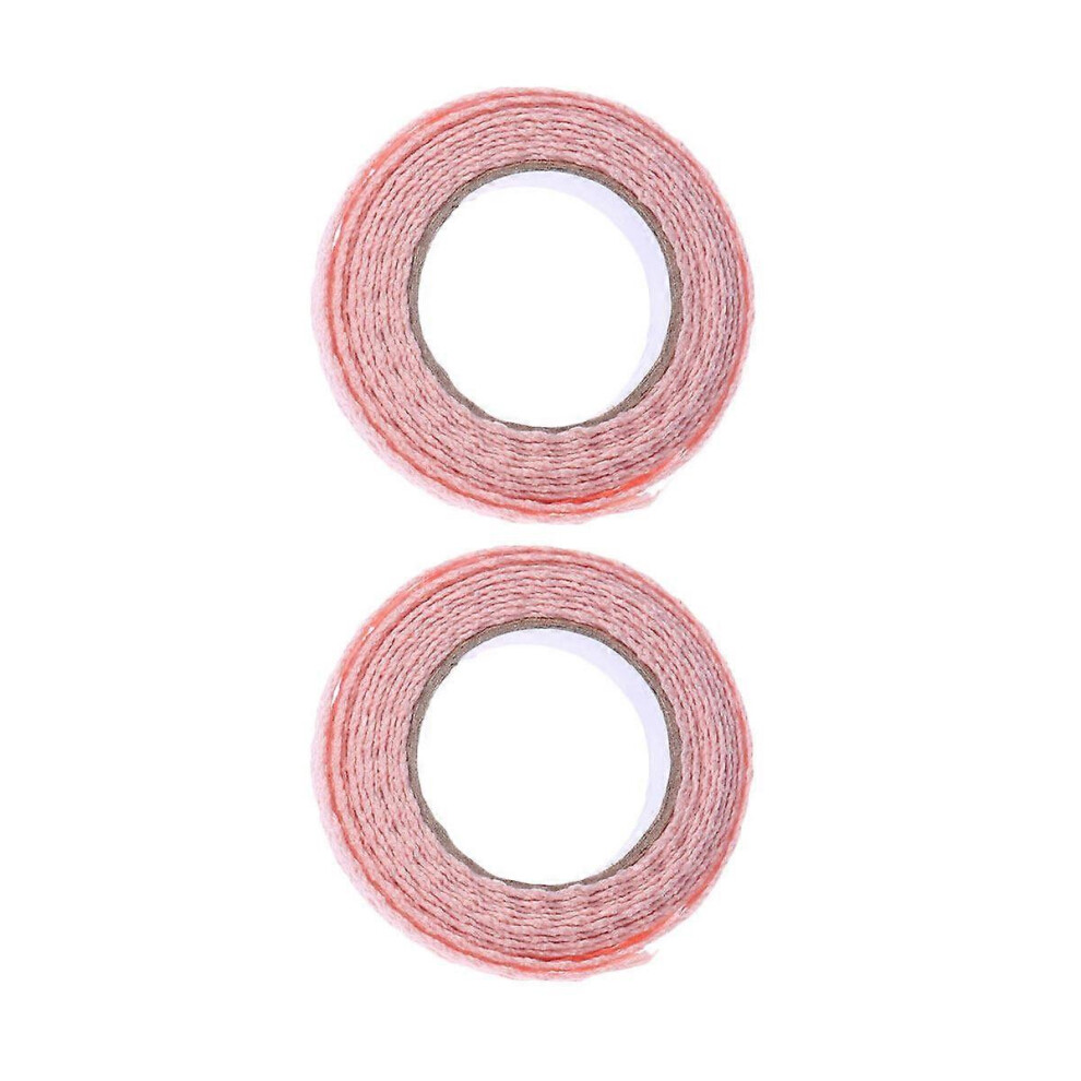 Kricely (As Show, One Size) 2Pcs Diy Adhesive Hollow Lace Tape Masking Decorative Tape Sticky Craft Lace Trim Ribbon For Scrapbooking Crafts (Pink) Pink