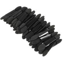(As show, One size) 50pcs Sponge Eyeshadow Brush Double-Headed Eyeshadow Makeup Brush for Home Store (Black)