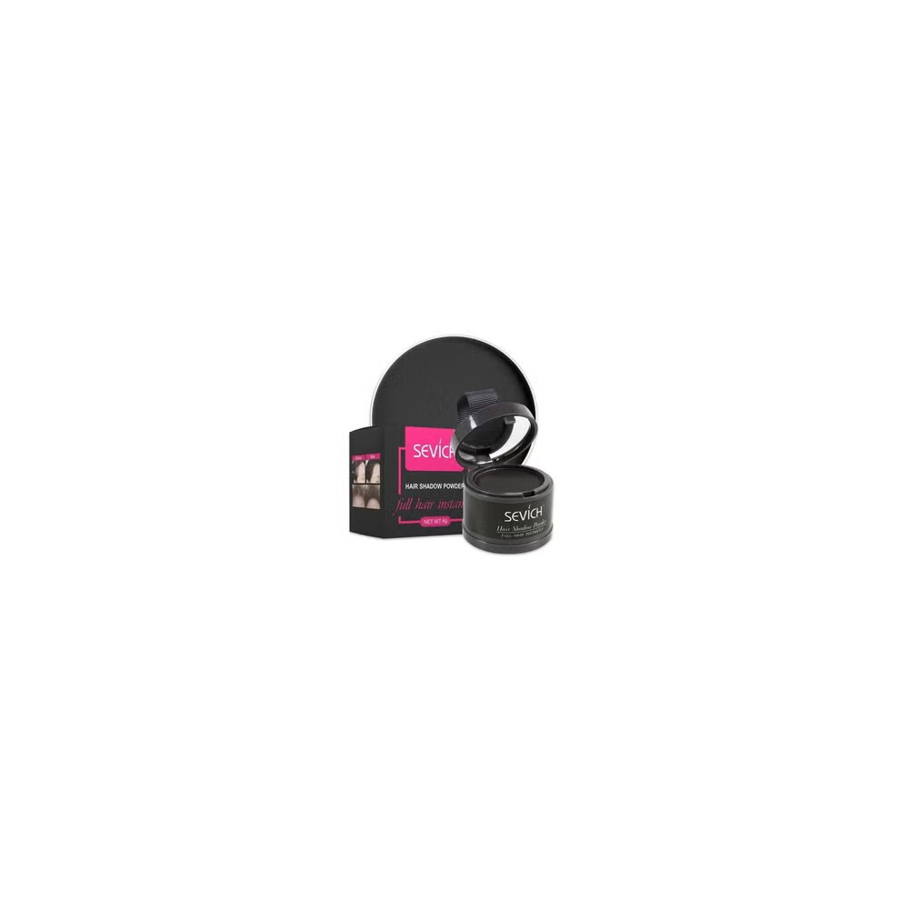 Black Sevich Instantly Hairline Shadow Hairline Powder Quick Cover Hair Root Concealer Eyebrows & Beard Line, Windproof & Sweatproof (Black)