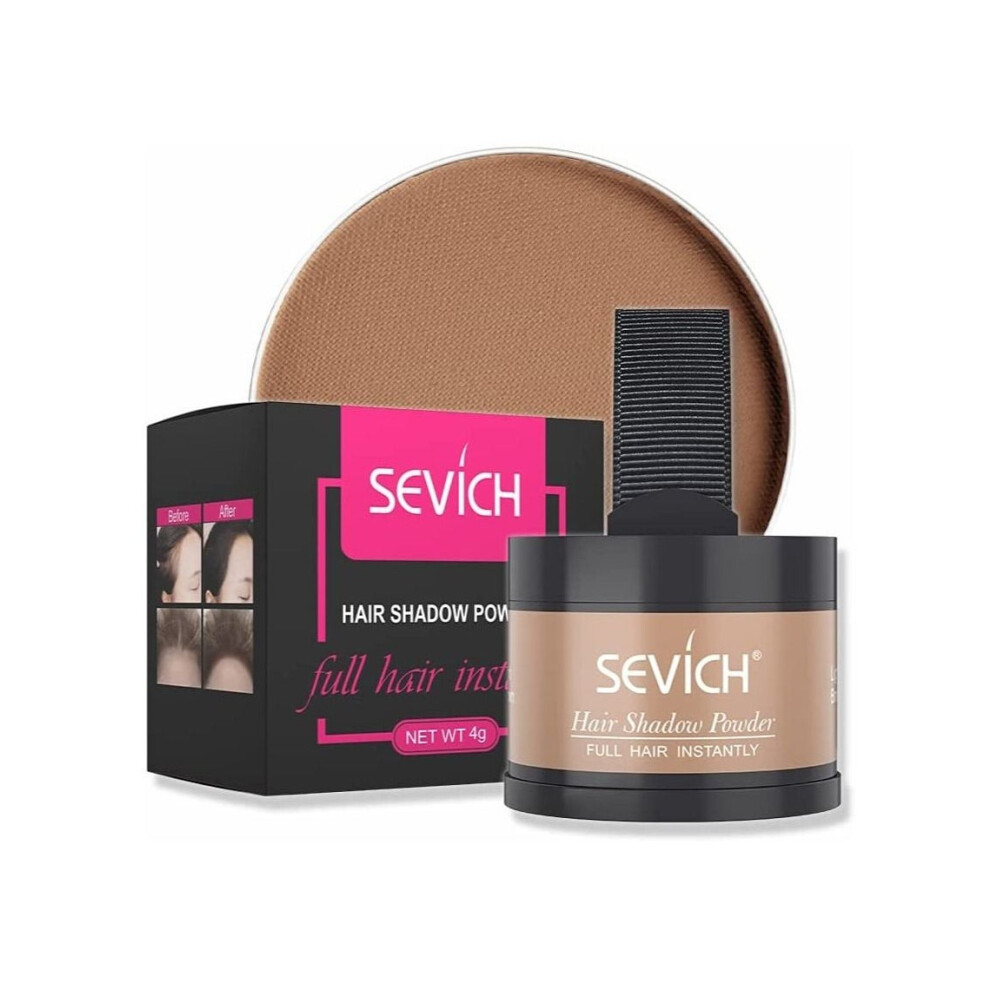 Light/Brown Sevich Instantly Hairline Shadow Hairline Powder Quick Cover Hair Root Concealer Eyebrows & Beard Line - ( Brown)