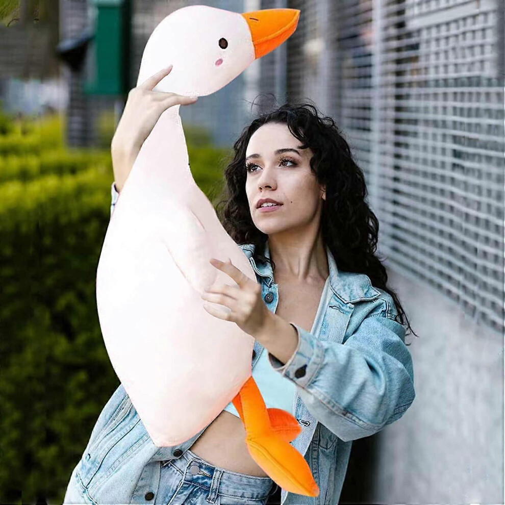 Konhill (As Show, One Size) Duck Plush Toy, Stuffed Animal Throw Plushie Doll, Super Soft Hugging Pillow For Every Age ( Round Eyes,25.6'') White