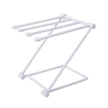 (As show, One size) Vertical Foldable Cloth Storage Rack Kitchen Countertop Dish Cloth Rack Towel Storage Holder (Light Grey)