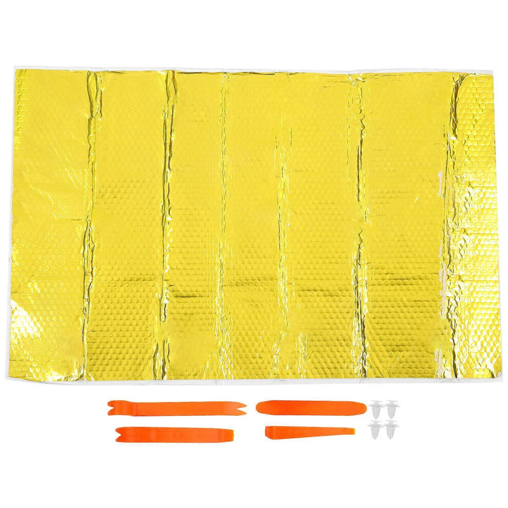 Kricely (80.00X50.00x0.50cm, ) Vehicle Sound Deadening Mat Car Noise Insulation Mat Automotive Vibration Dampening Mat Golden
