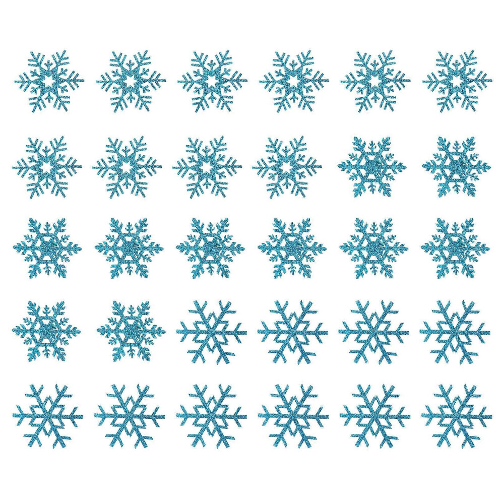 Kricely (, One Size) 30Pcs Ironing On Snowflake Patches Diy Clothing Appliques Sewing Accessories Blue