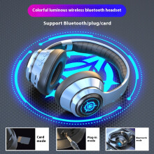 (Gray blue) 2025 new popular wireless Bluetooth headset private model sports e-sports computer universal