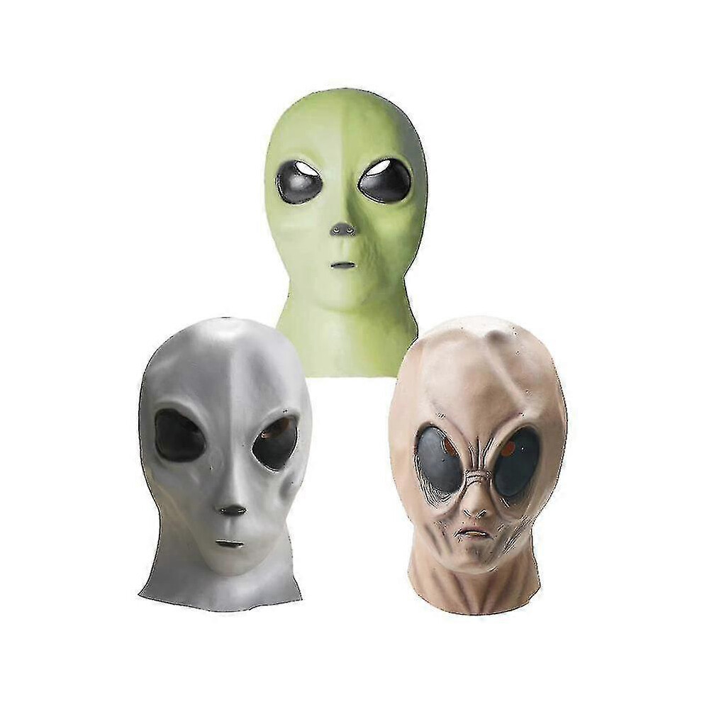 (Beige, One size) Scary Realistic Alien Costume Mask Halloween Costume For Adult Men Full Face Latex Masks Carnival Party Props K-image-OPC-PG8FDQ7-NEW