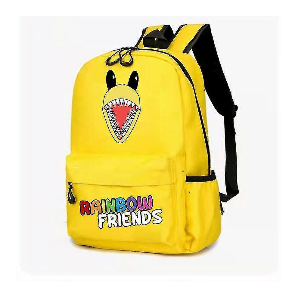 (Yellow, One size) Rainbow Friends Printed Backpack Casual Student School Bag-L-image-OPC-PG8FFW6-NEW