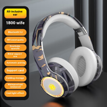 (Day and night) 2025 new national trend original Doodle headset Bluetooth headset private model e-sports high and low voice headset