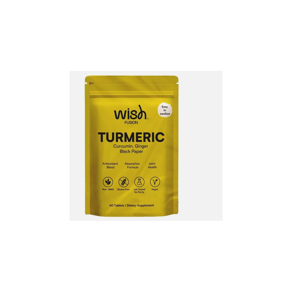 Ae Wish Anewish Black Turmeric Tablets 2000Mg + Ginger + Pepper | 60 Tablets - Uk Supplement
