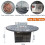 (Round Fire Pit Table) 6 Seater Rattan Garden Dinning Set 3