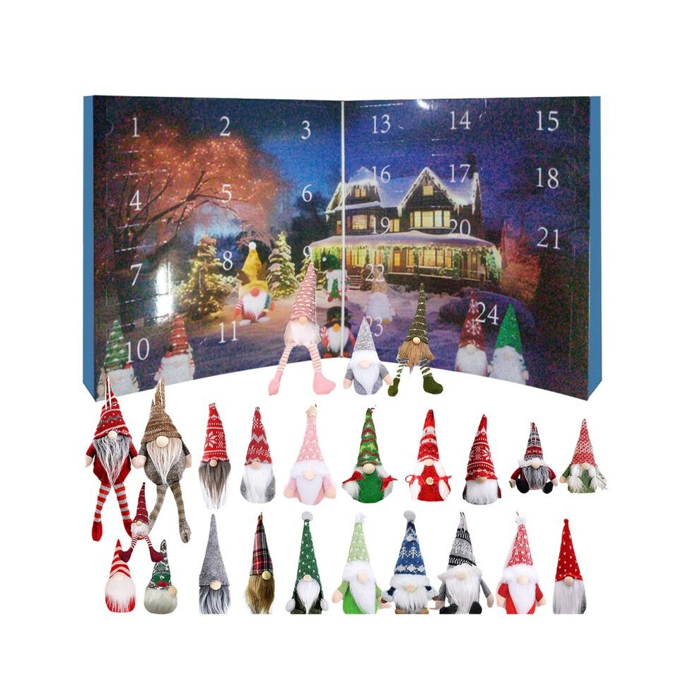 Goplushtoy (Gnome Advent Calendar B) Gnome Christmas Advent Calendars 2025 24-Day Countdown Calendar With Gnomes Plush Dolls Gift For Girls