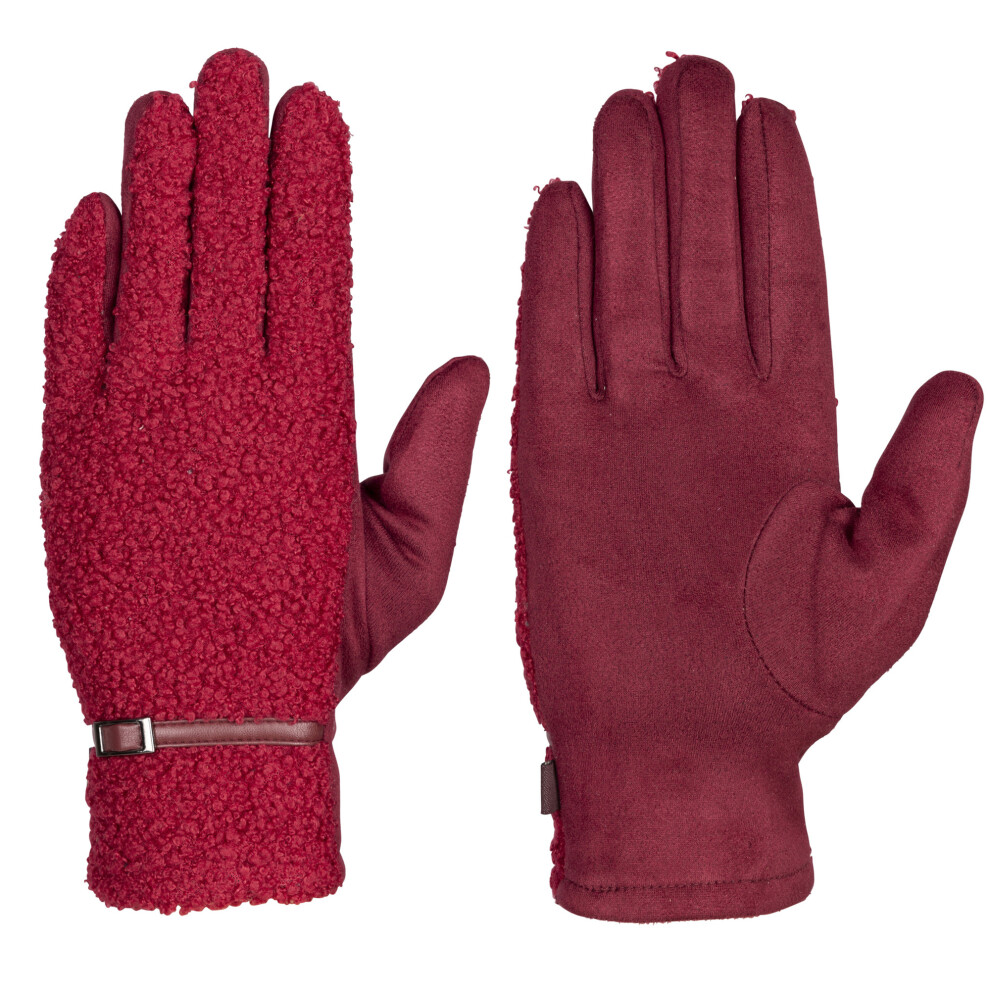 (S-M, Mulberry) Trespass Womens/Ladies Pisa Sherpa Winter Gloves