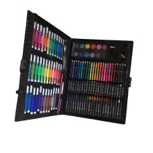(Blue, One size) 150 Pieces Set Children Drawing Pencils Professional Painting Sketching Scrapbooking Learner Marker Paint Brush Black