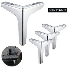 (15cm, Black-4PCS) 1/4pcs Furniture Decor Tool Trident Metal Furniture Sofa Legs Modern Style Diy Cabinet Feet Furniture Leg