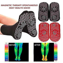 (Red, One size) Help Warm Cold Feet Comfort Self-heating Health Care Socks Magnetic Therapy Comfortable Women Men Tourmaline Self Heating
