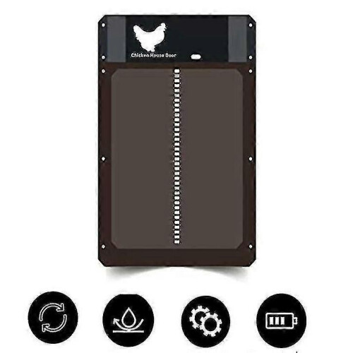 (As show, One size) Automatic Chicken Coop Door Opener Light Sensor House 2