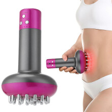 (As show, One size) Body Massager Cellulite Red Light for Slimming Guasha Fat Burning EMS Vibrating Electric Lose Weight