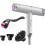 (Silver ) Negative Ionic Hair Dryer Professional Blow Dryer Lightweight Quick Drying with 3 Diffusers 1
