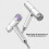 (Silver ) Negative Ionic Hair Dryer Professional Blow Dryer Lightweight Quick Drying with 3 Diffusers 7