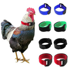 (2PCS Green, One size) Chicken Collar Soft Texture Anti-cock Crowing Adjustable Anti-hook Rooster Collar Poultry Supplies
