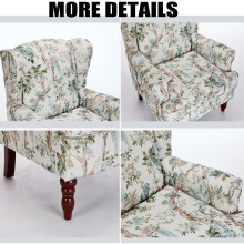 (Bird) High Wing Back Armchair Fabric Chair
