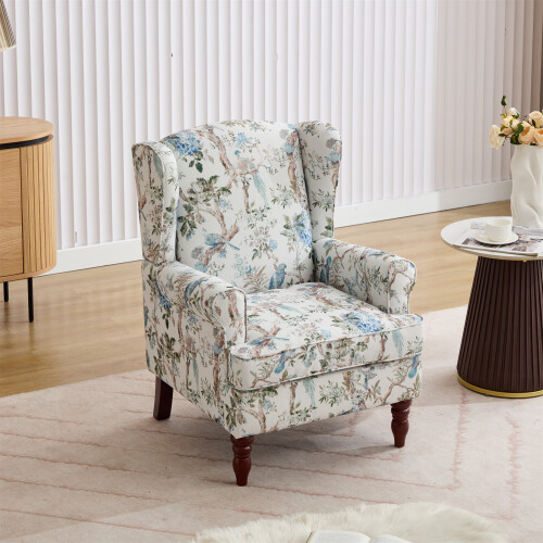 (Bird) High Wing Back Armchair Fabric Chair 2