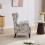 (Bird) High Wing Back Armchair Fabric Chair 4