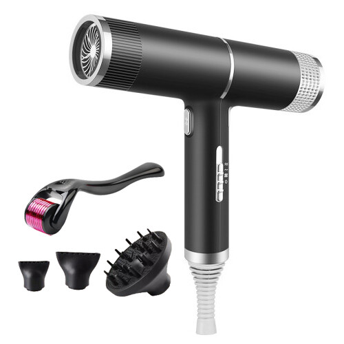 (Black) Negative Ionic Hair Dryer Professional Blow Dryer Lightweight Quick Drying with 3 Diffusers