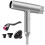 (Gray) Negative Ionic Hair Dryer Professional Blow Dryer Lightweight Quick Drying with 3 Diffusers 1