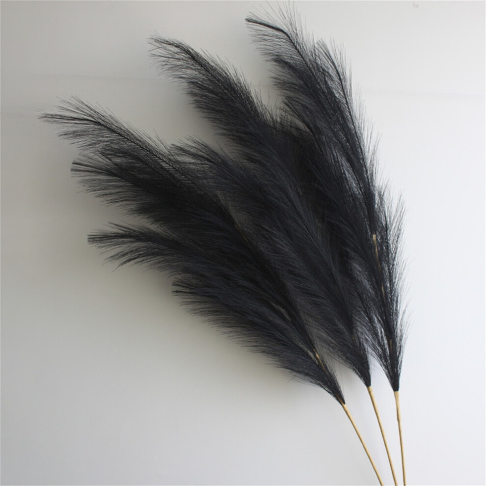 Flemye (, 3Pcs) 3Pcs 39'' Large Pampas Grass Artificial Fake Flowers Reed Plants For Wedding Party Home Boho Decor Black