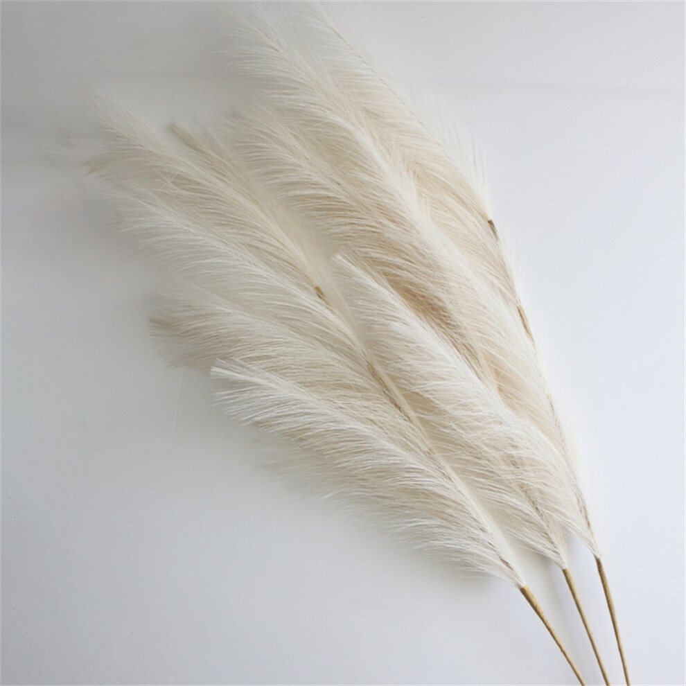 Flemye (Bwhite, 3Pcs) 3Pcs 39'' Large Pampas Grass Artificial Fake Flowers Reed Plants For Wedding Party Home Boho Decor