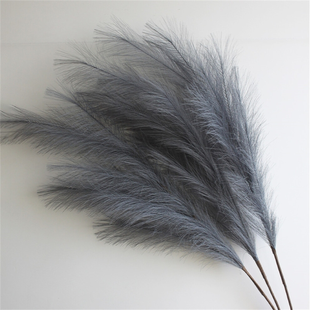 Flemye (, 3Pcs) 3Pcs 39'' Large Pampas Grass Artificial Fake Flowers Reed Plants For Wedding Party Home Boho Decor Grey