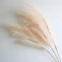 (Ltbrown, 3PCS) 3PCS 39'' Large Pampas Grass Artificial Fake Flowers Reed Plants for Wedding Party Home Boho Decor