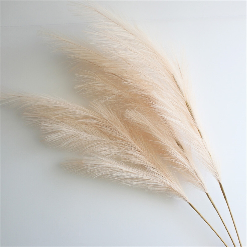 Flemye (Ltbrown, 3Pcs) 3Pcs 39'' Large Pampas Grass Artificial Fake Flowers Reed Plants For Wedding Party Home Boho Decor